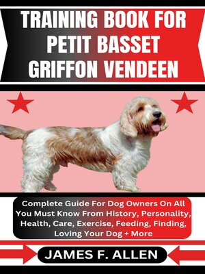 cover image of TRAINING BOOK FOR PETIT BASSET GRIFFON VENDEEN